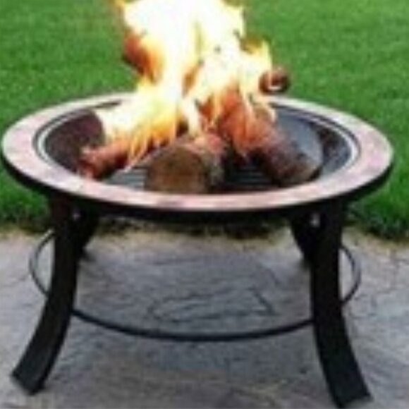 Fire Pit Cover 28 Inch Round Black - Picture 2 of 5